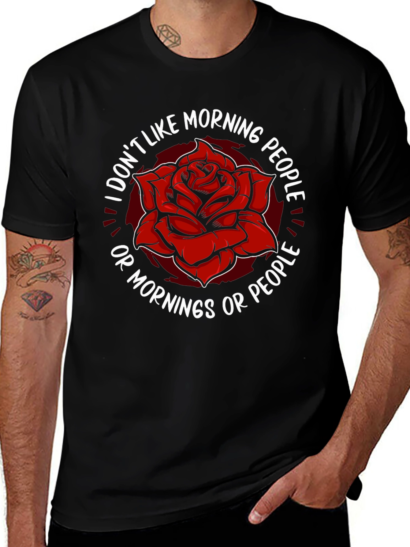 I Dont Like Morning People Graphic Tee