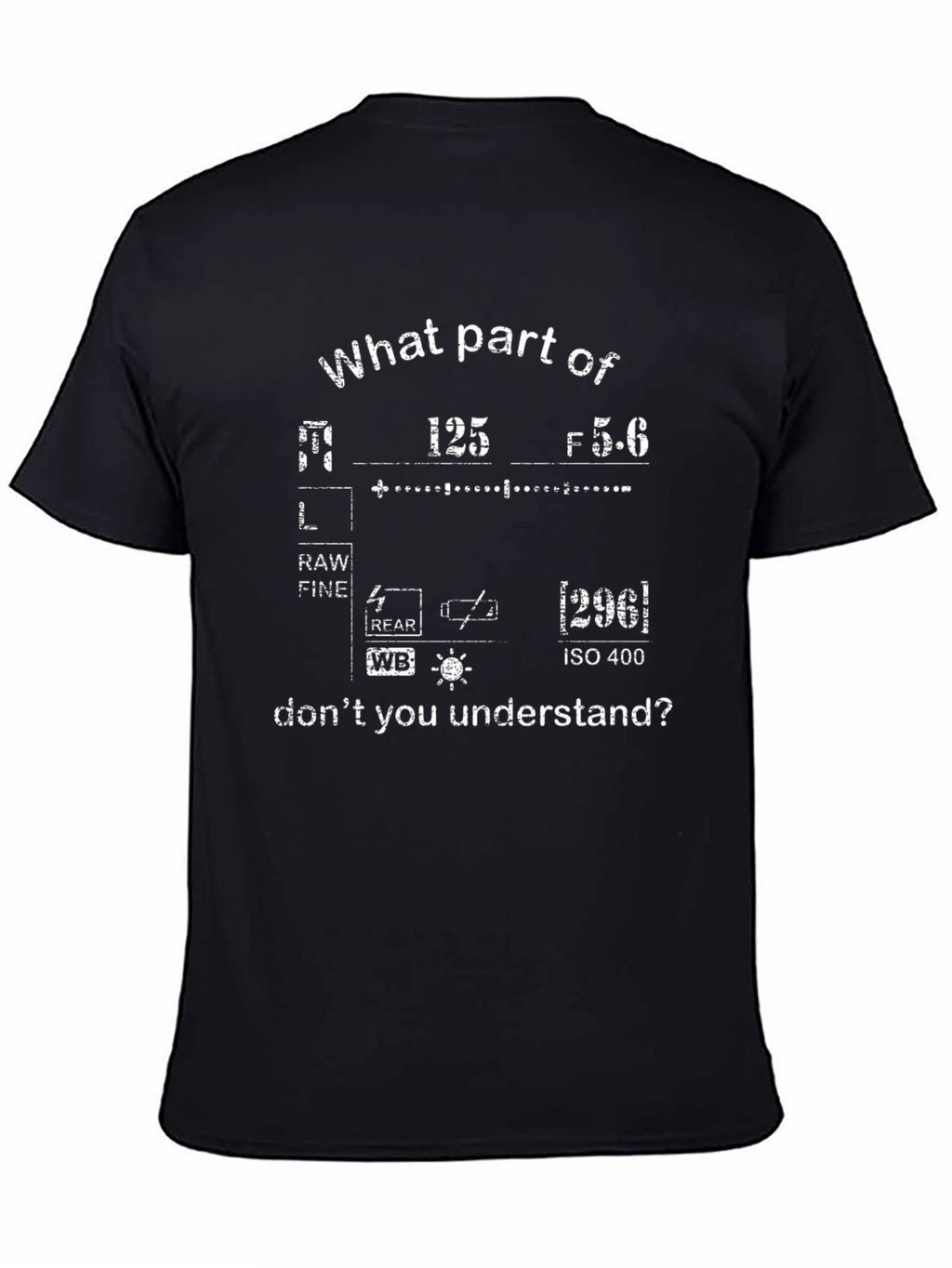 Photographers T-Shirt: Camera Settings Design