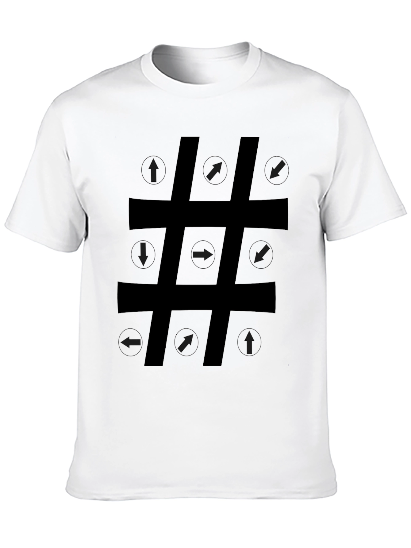 Arrow Direction Hashtag Graphic T-Shirt