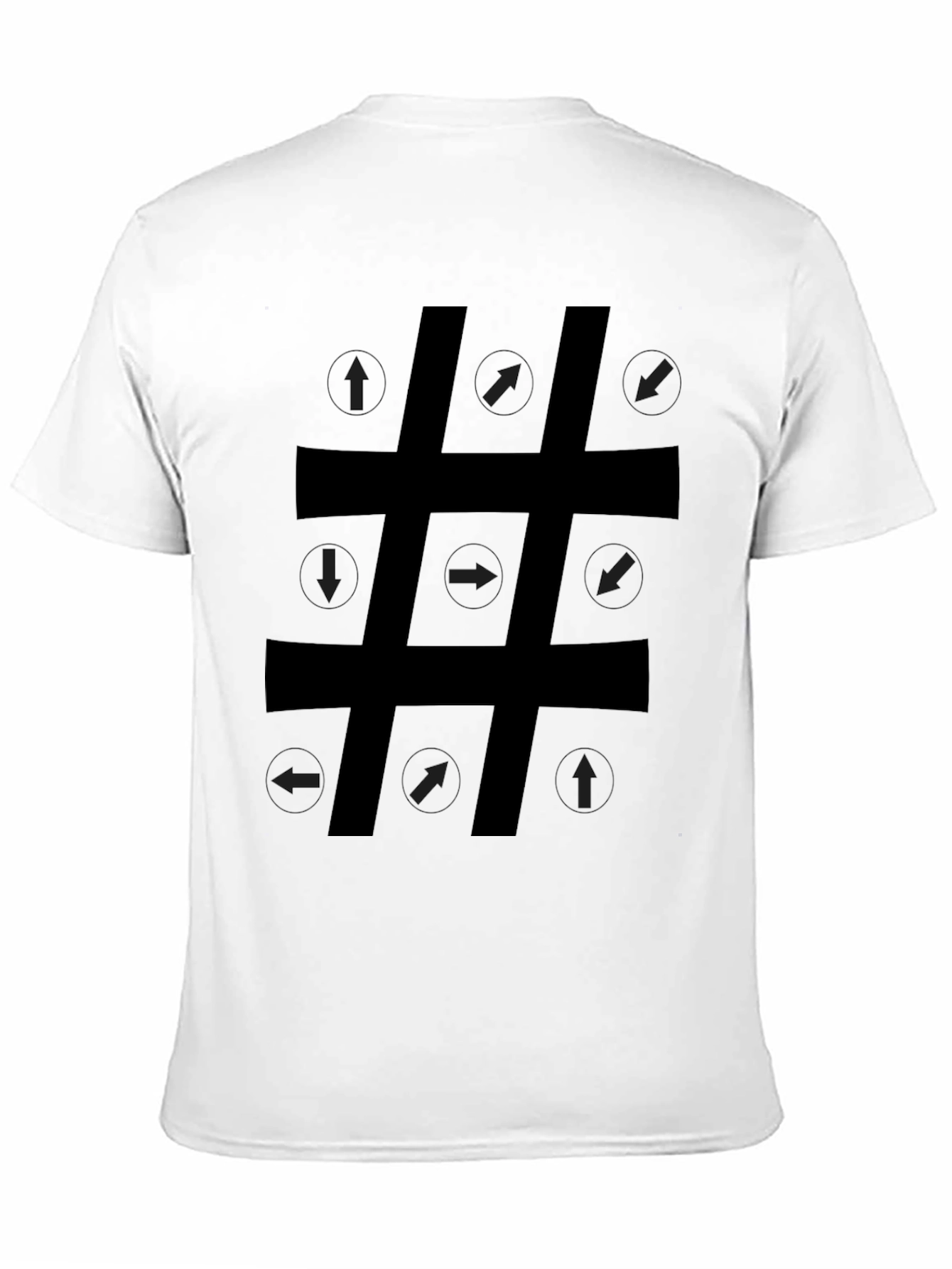Arrow Direction Hashtag Graphic T-Shirt