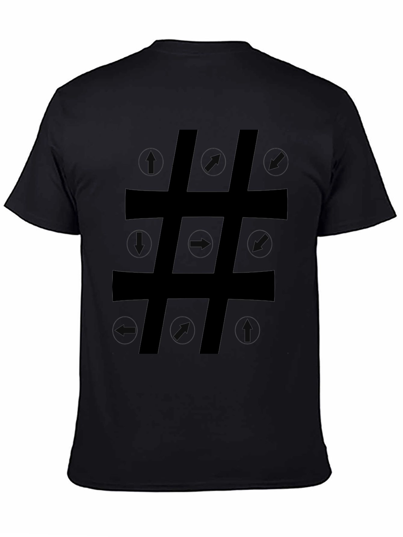 Arrow Direction Hashtag Graphic T-Shirt