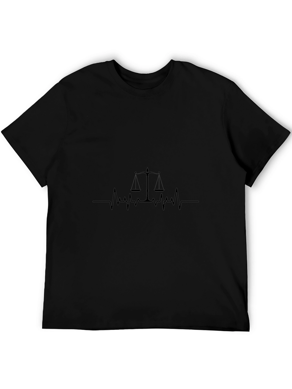 Lawyer Heartbeat T-Shirt - Scales of Justice Design
