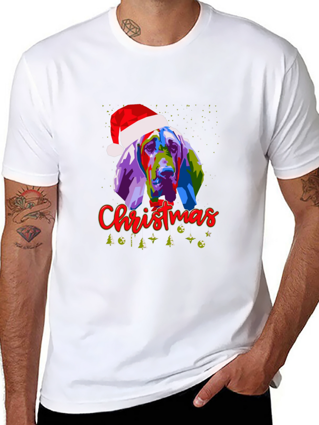 Christmas Dog Graphic T-Shirt
