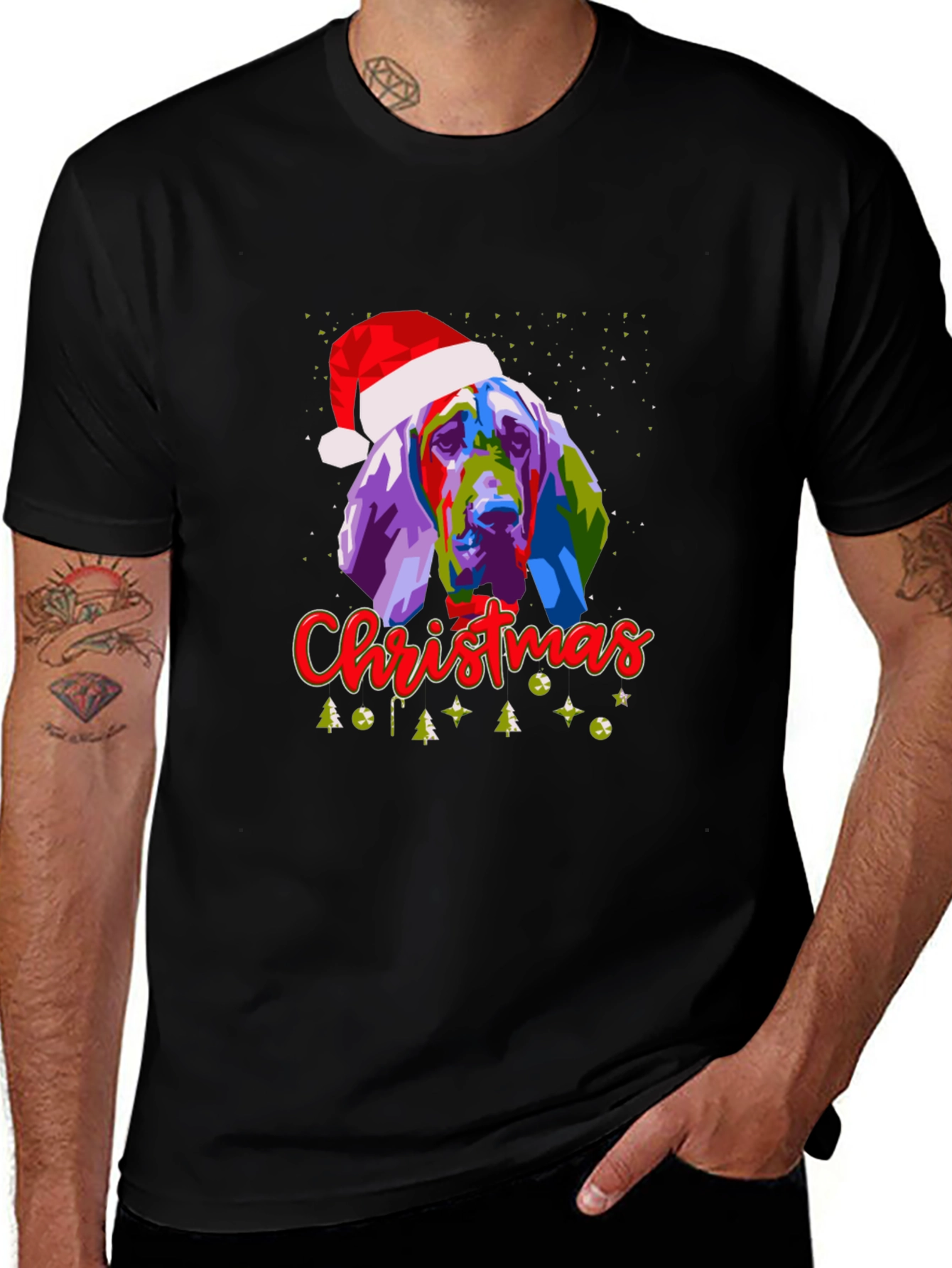 Christmas Dog Graphic T-Shirt