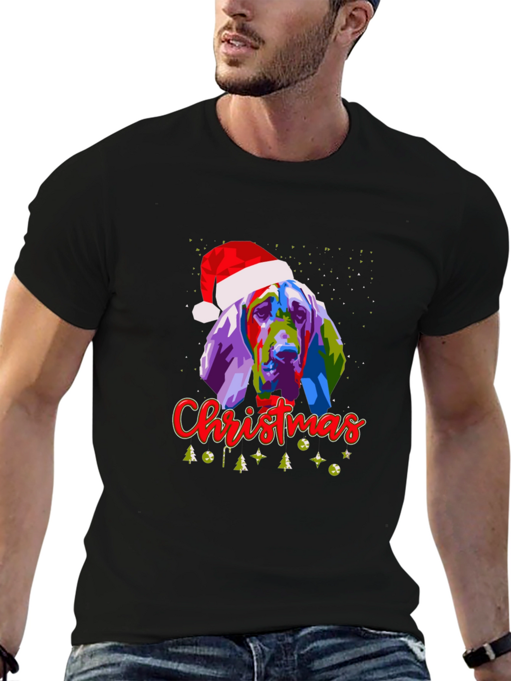 Christmas Dog Graphic T-Shirt