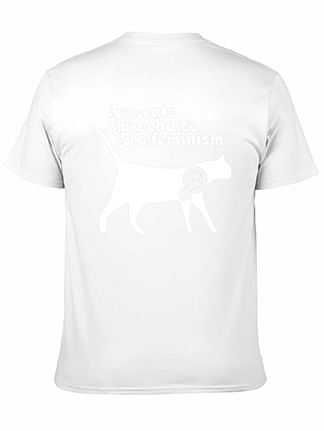 Pro-Cats Pro-Choice Pro-Feminism Graphic T-Shirt