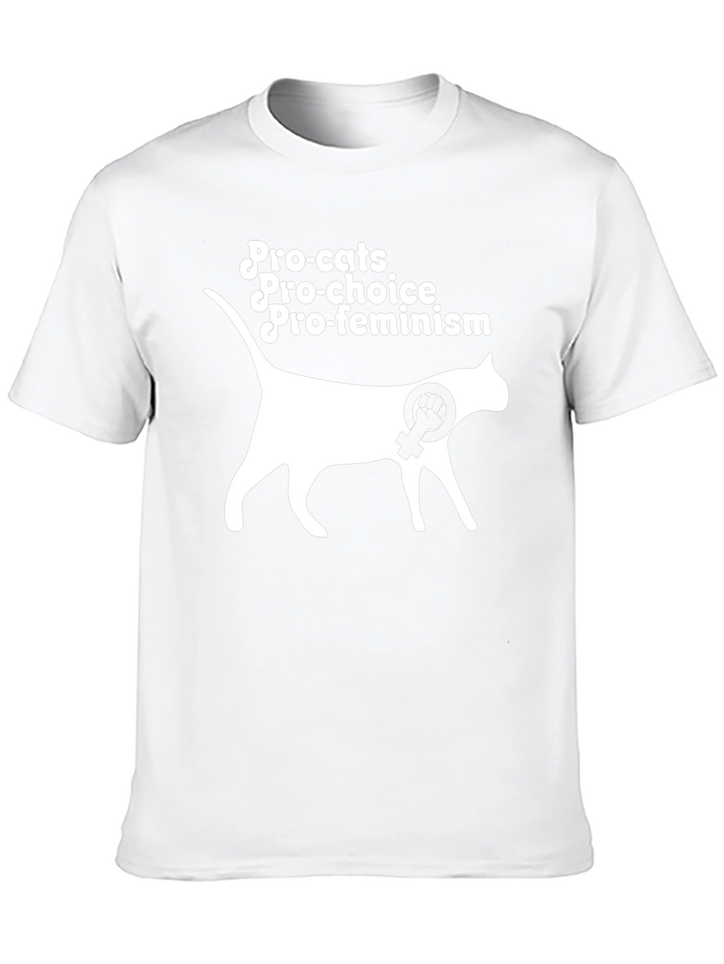 Pro-Cats Pro-Choice Pro-Feminism Graphic T-Shirt