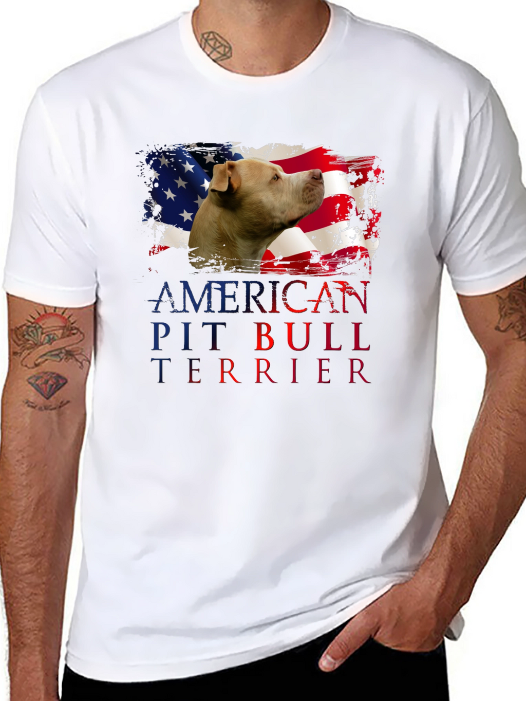 American Pit Bull Terrier Patriotic T-Shirt