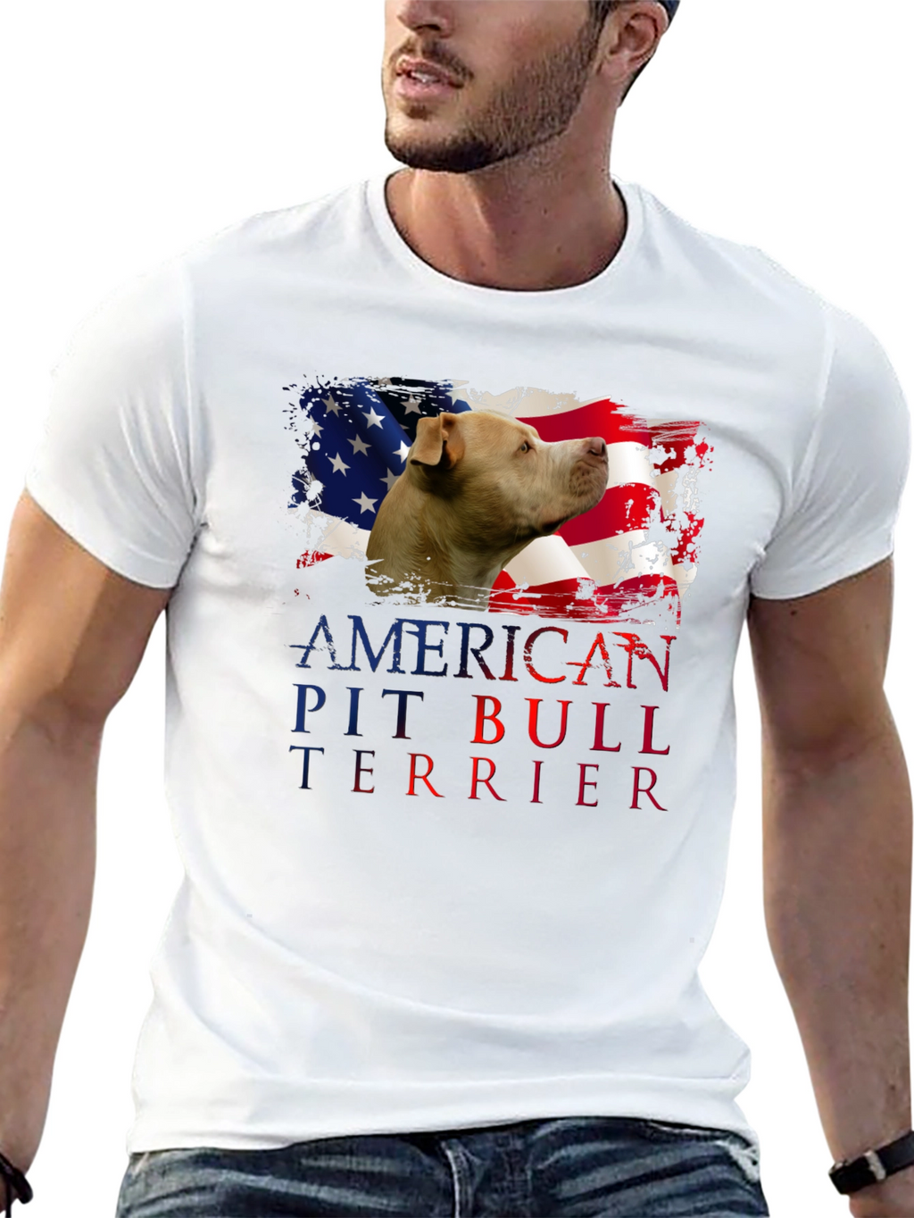 American Pit Bull Terrier Patriotic T-Shirt