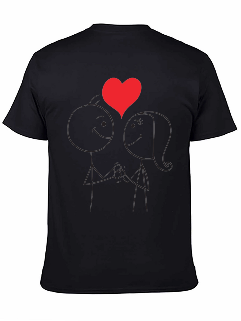 Romantic Stick Figure Couple T-Shirt