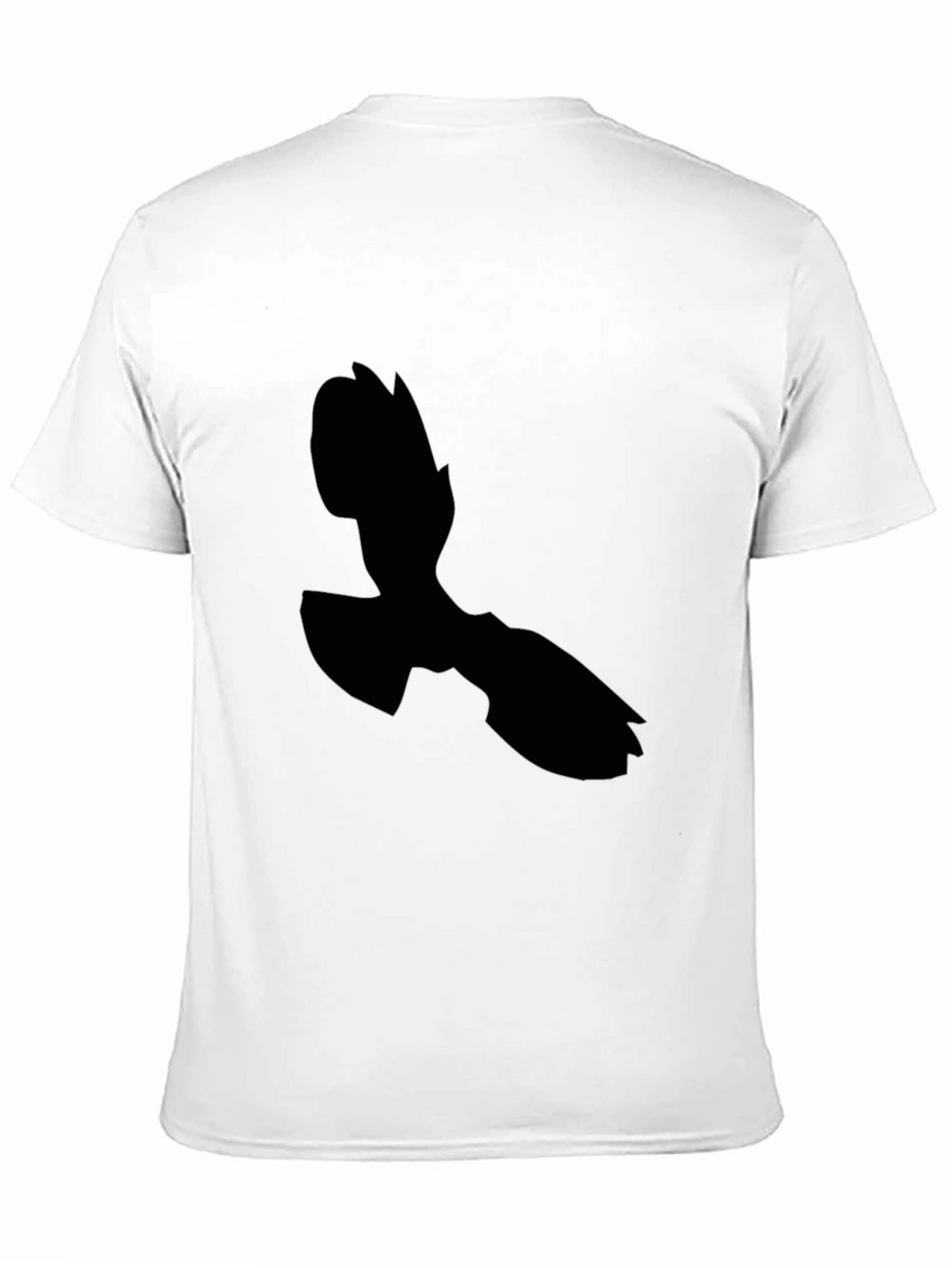 Black T-Shirt with Abstract Silhouette Design