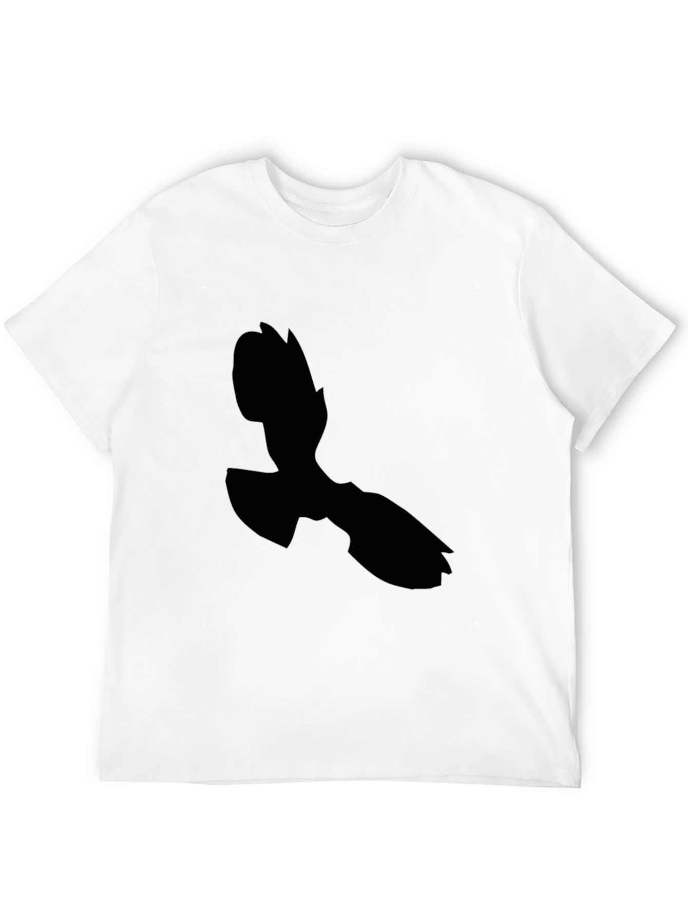 Black T-Shirt with Abstract Silhouette Design