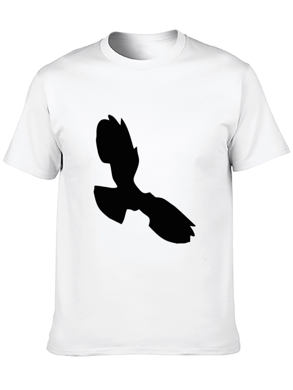 Black T-Shirt with Abstract Silhouette Design