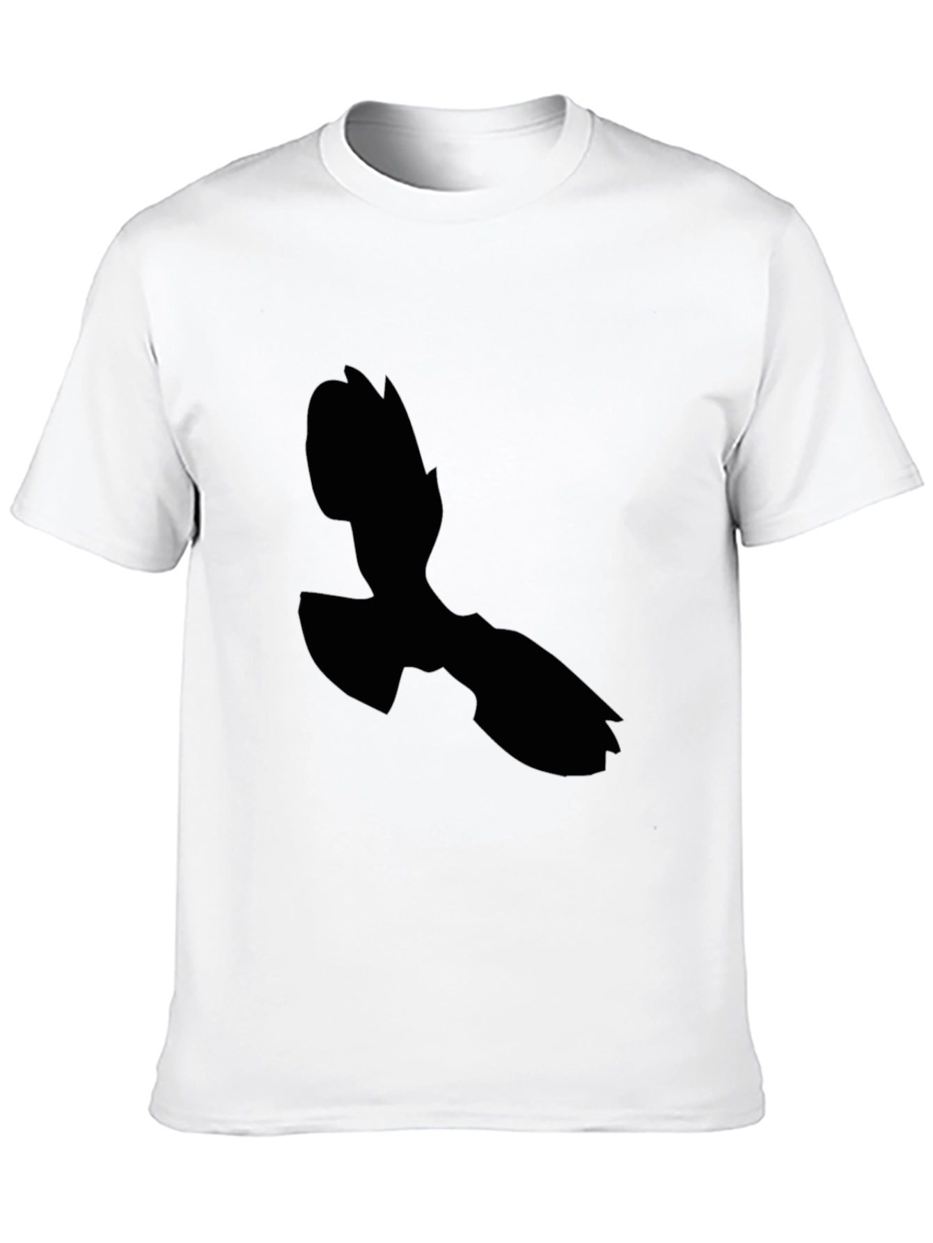 Black T-Shirt with Abstract Silhouette Design