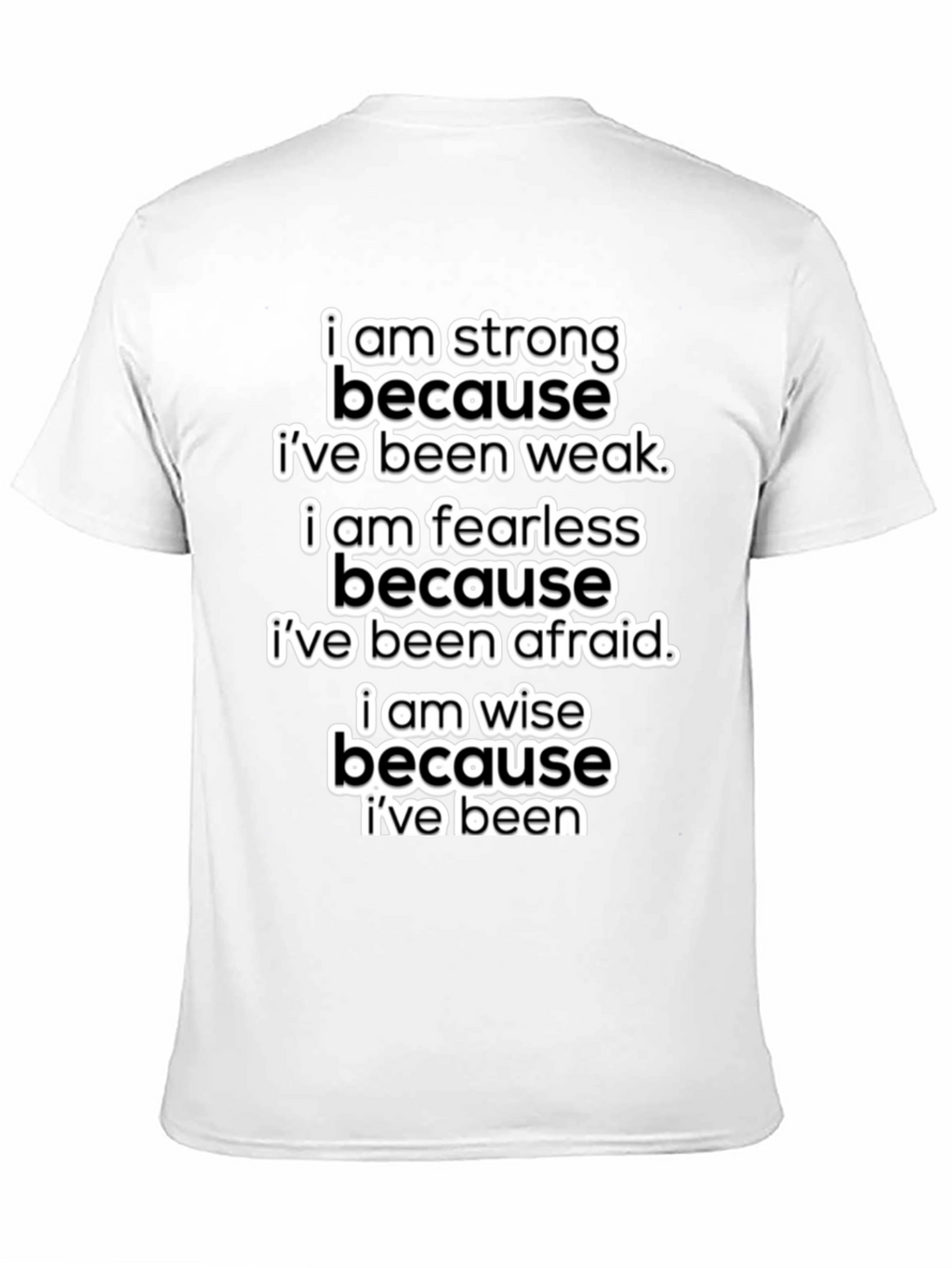 Motivational T-Shirt: Strong Fearless Wise - Black