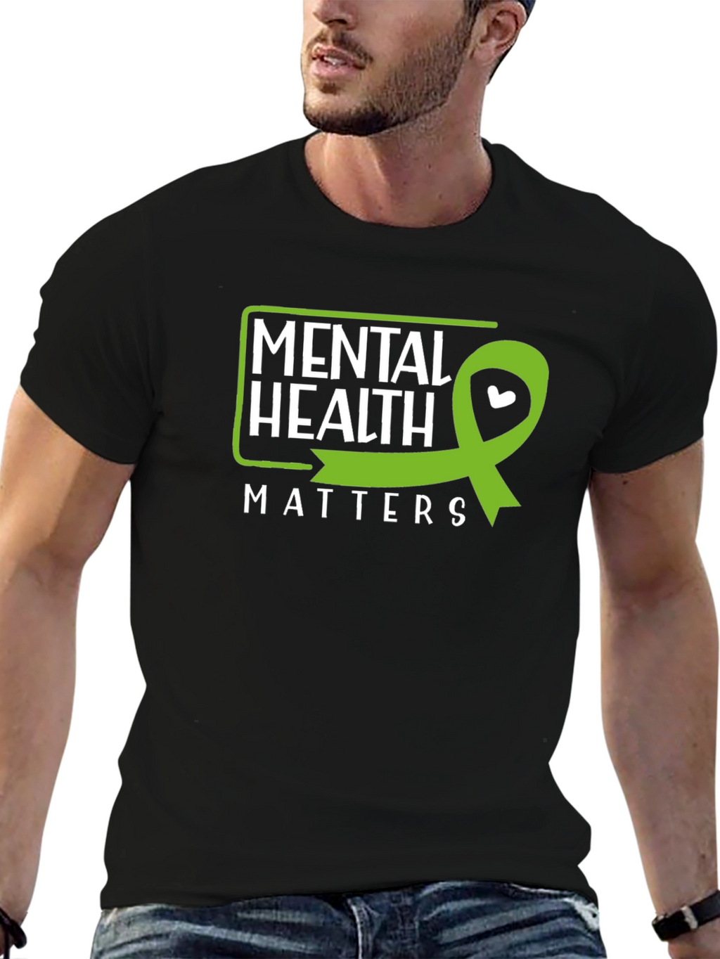 Mental Health Matters Tee - Green Ribbon Awareness