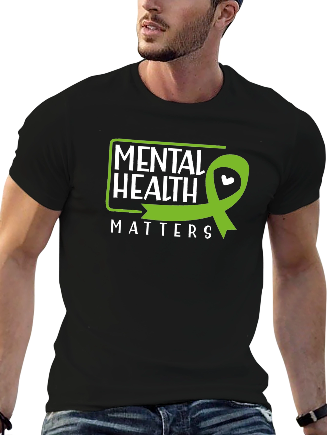 Mental Health Matters Tee - Green Ribbon Awareness