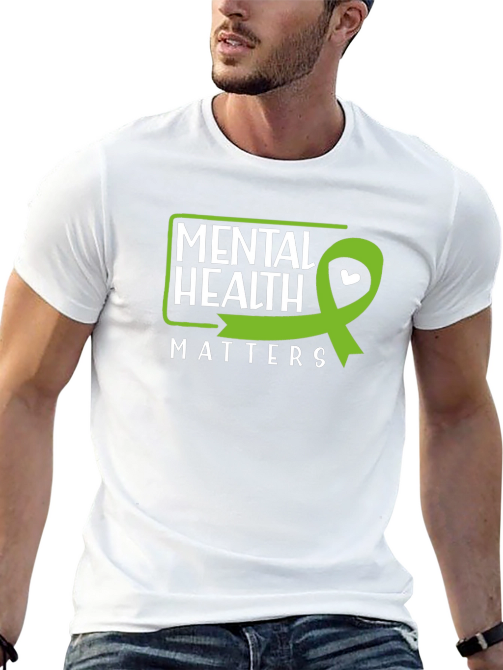Mental Health Matters Tee - Green Ribbon Awareness