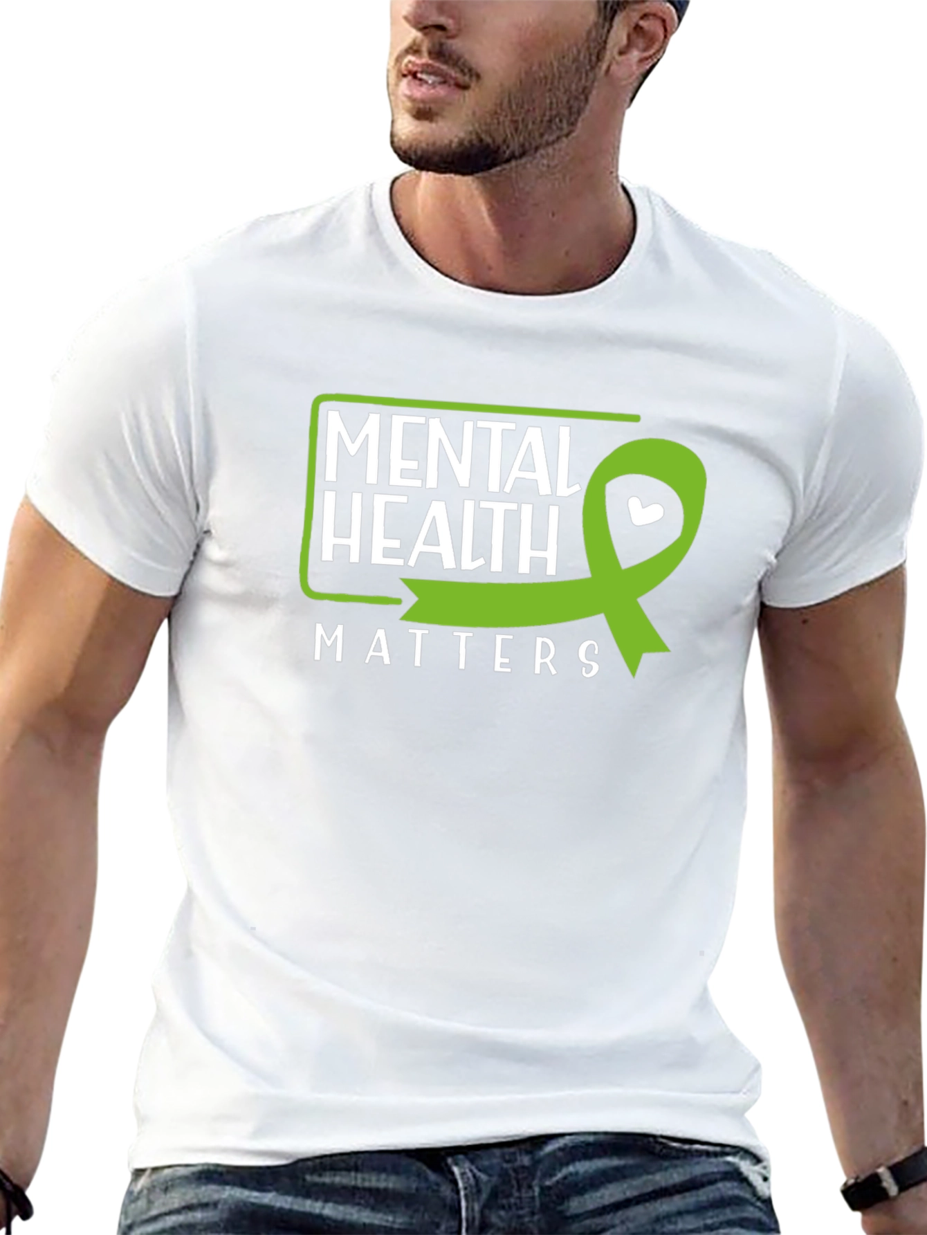 Mental Health Matters Tee - Green Ribbon Awareness
