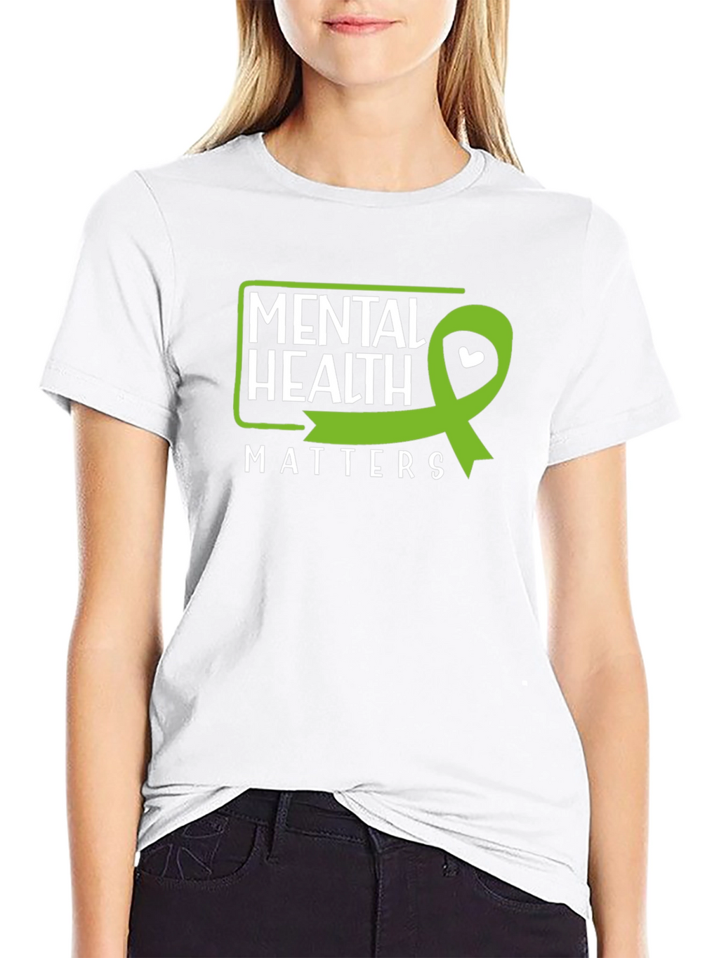 Mental Health Matters Tee - Green Ribbon Awareness