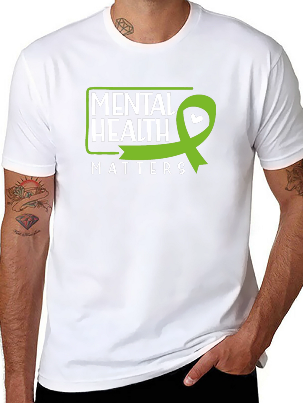 Mental Health Matters Tee - Green Ribbon Awareness