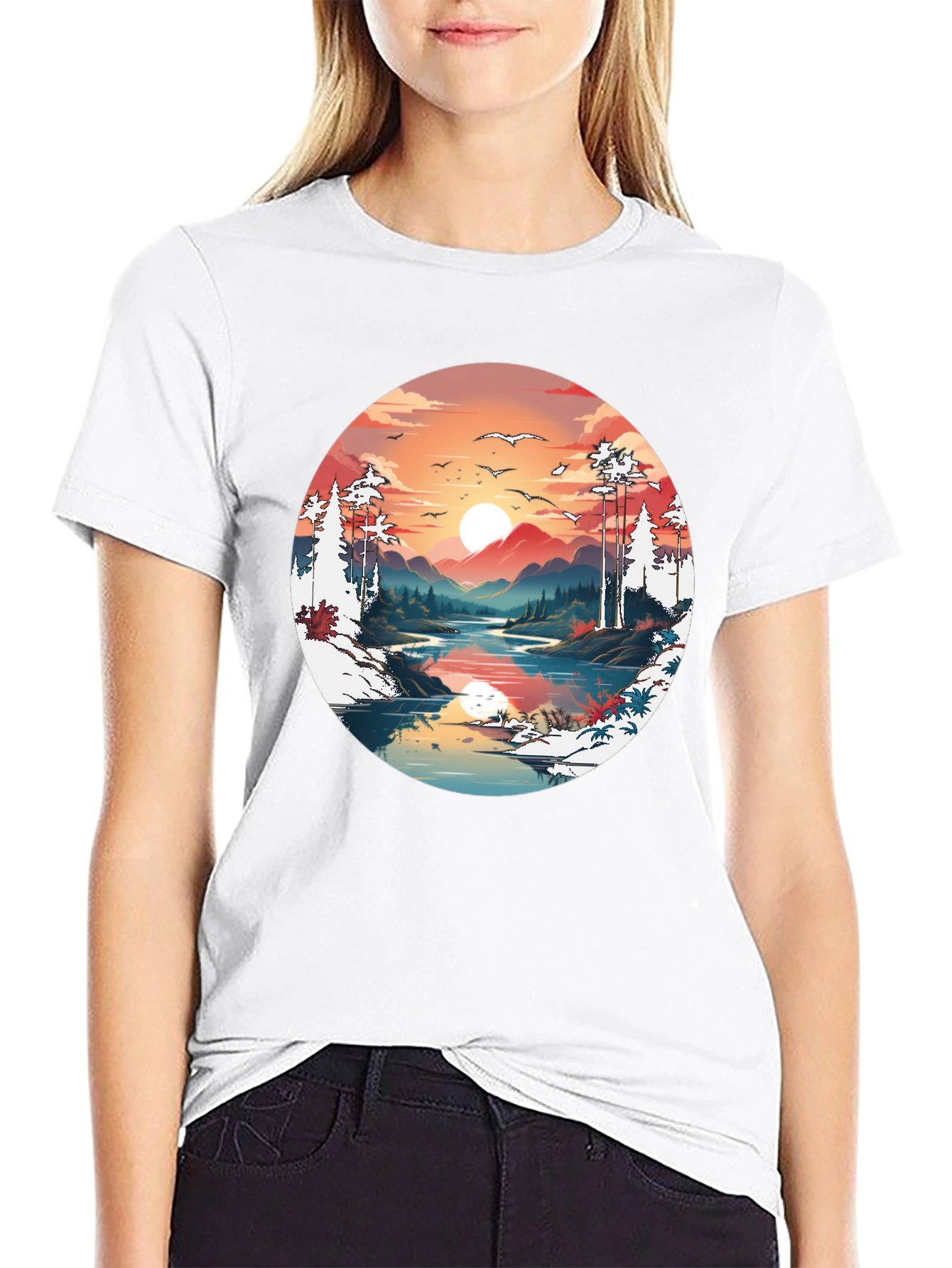 Sunset Lake Graphic Tee