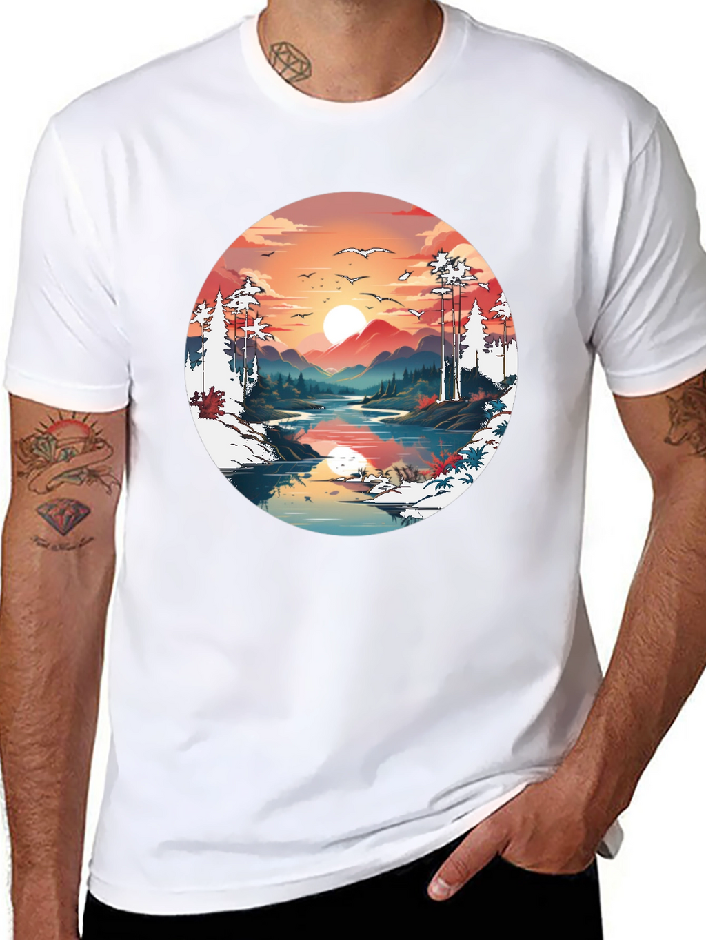 Sunset Lake Graphic Tee