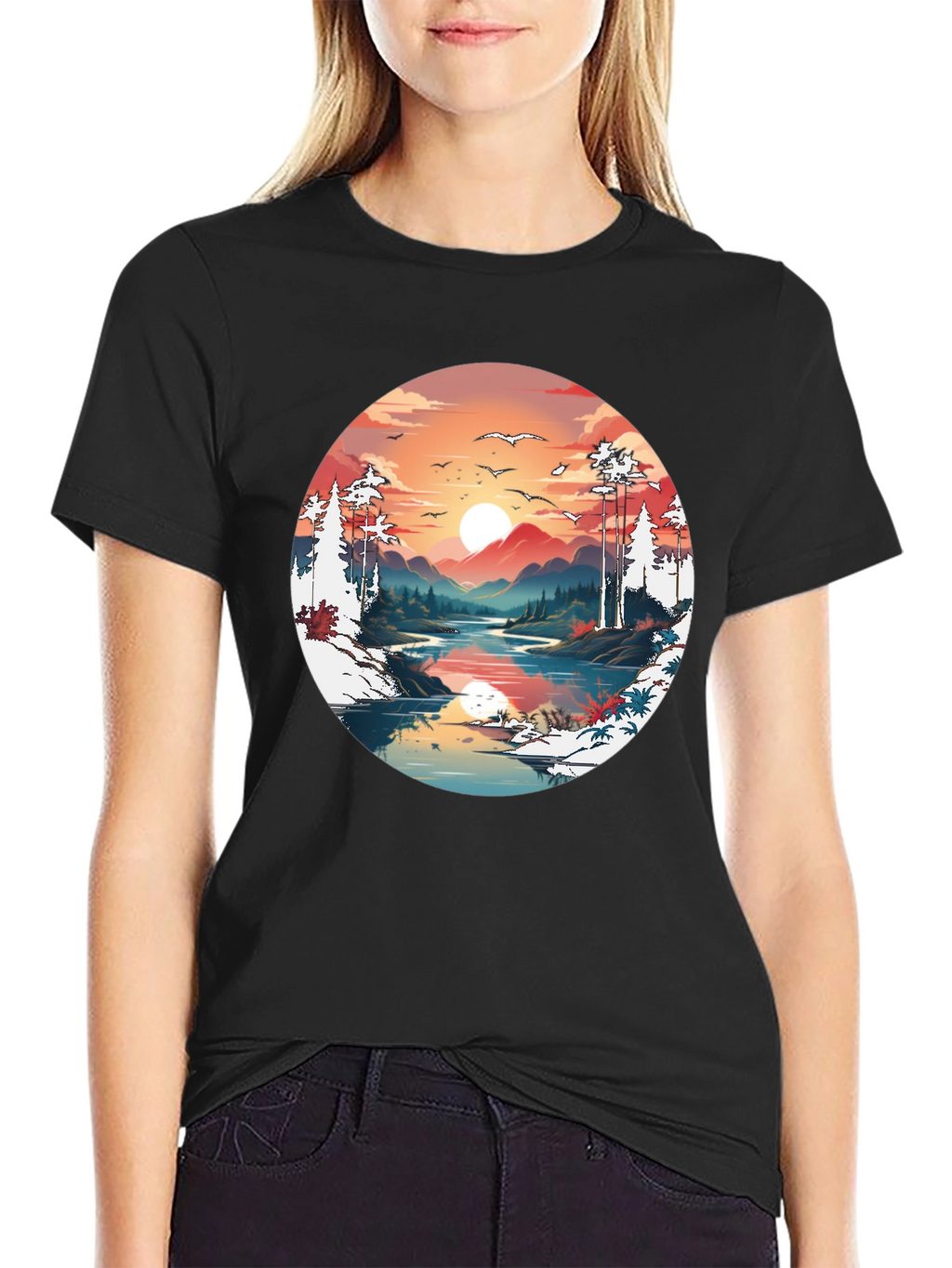 Sunset Lake Graphic Tee