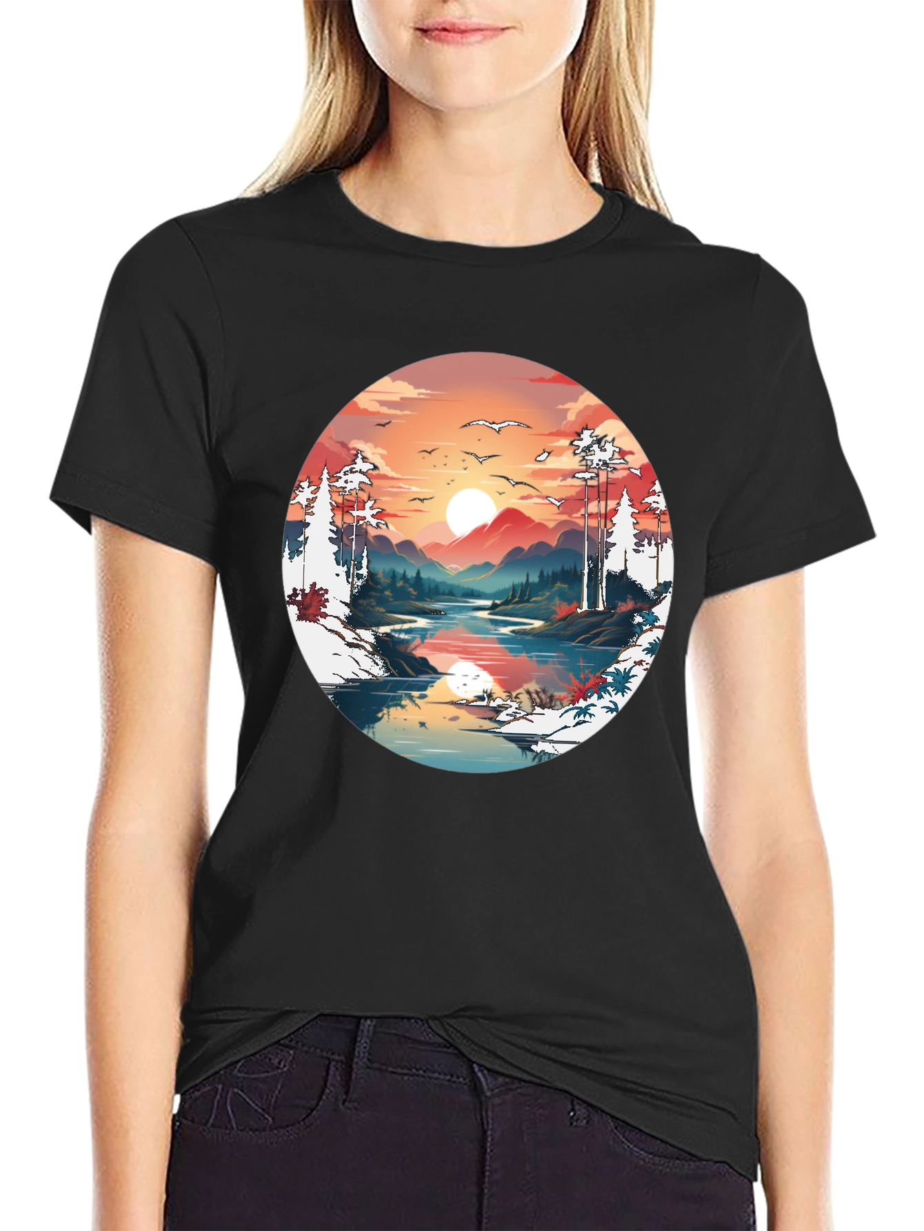 Sunset Lake Graphic Tee