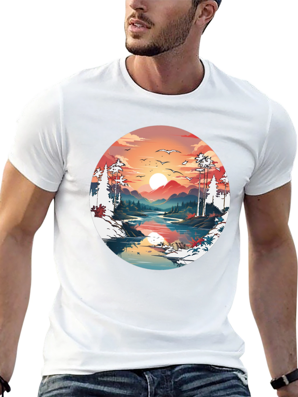 Sunset Lake Graphic Tee