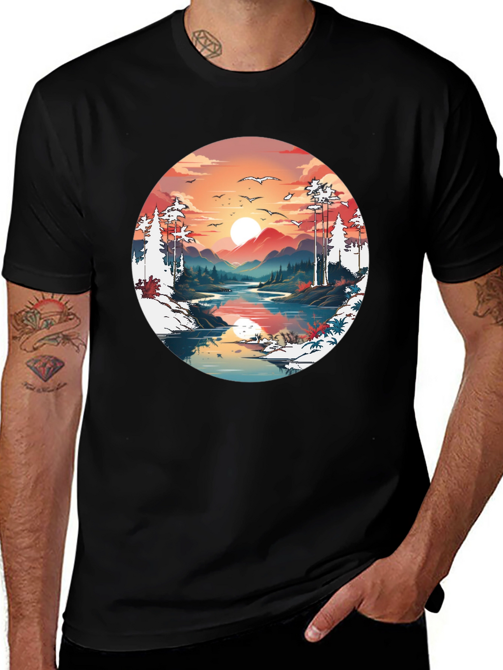 Sunset Lake Graphic Tee