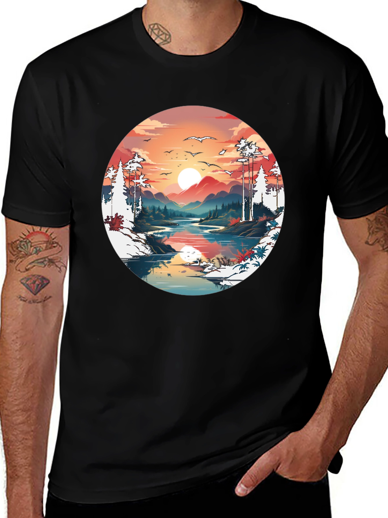 Sunset Lake Graphic Tee
