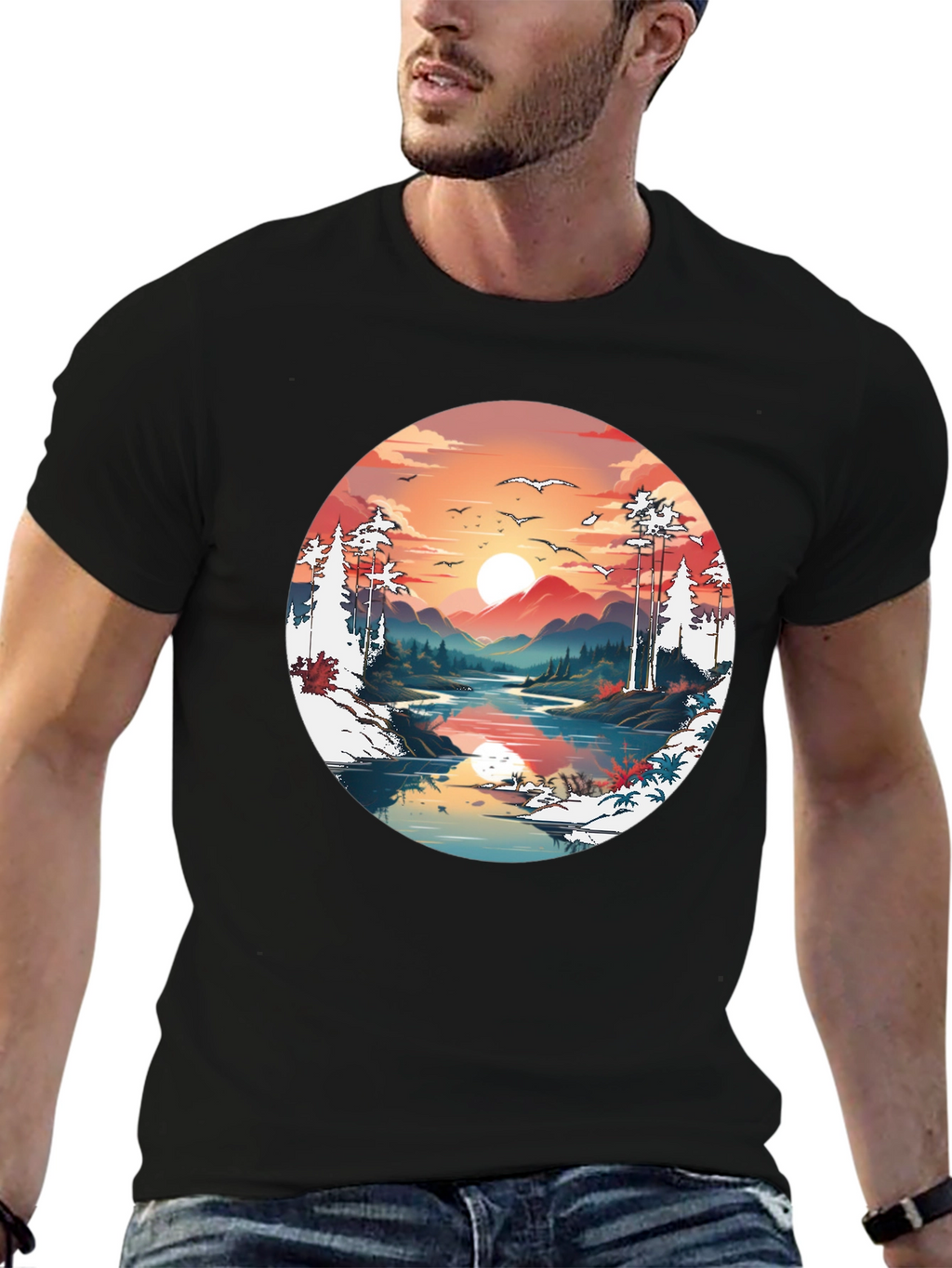 Sunset Lake Graphic Tee