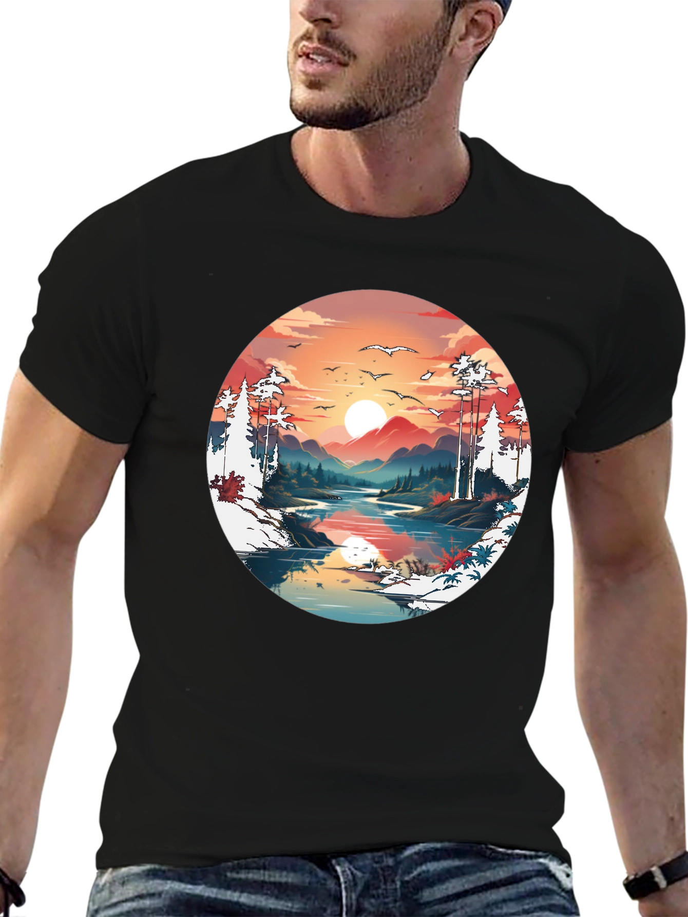 Sunset Lake Graphic Tee