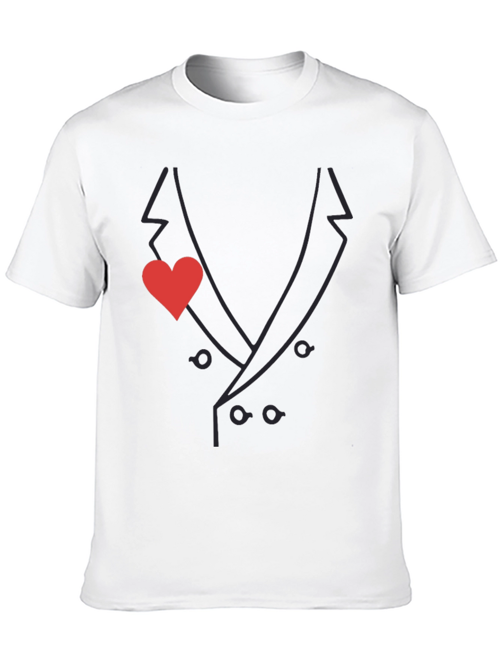 Suit & Heart T-Shirt - Stylish & Unique