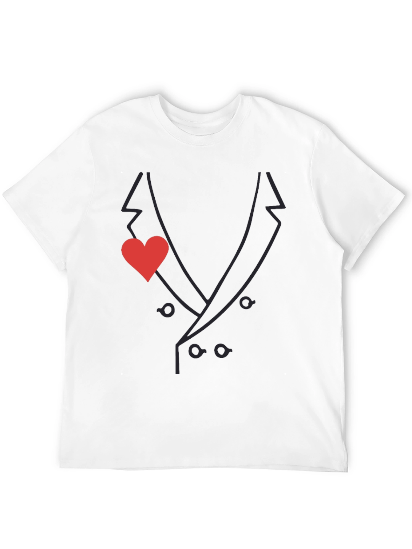 Suit & Heart T-Shirt - Stylish & Unique