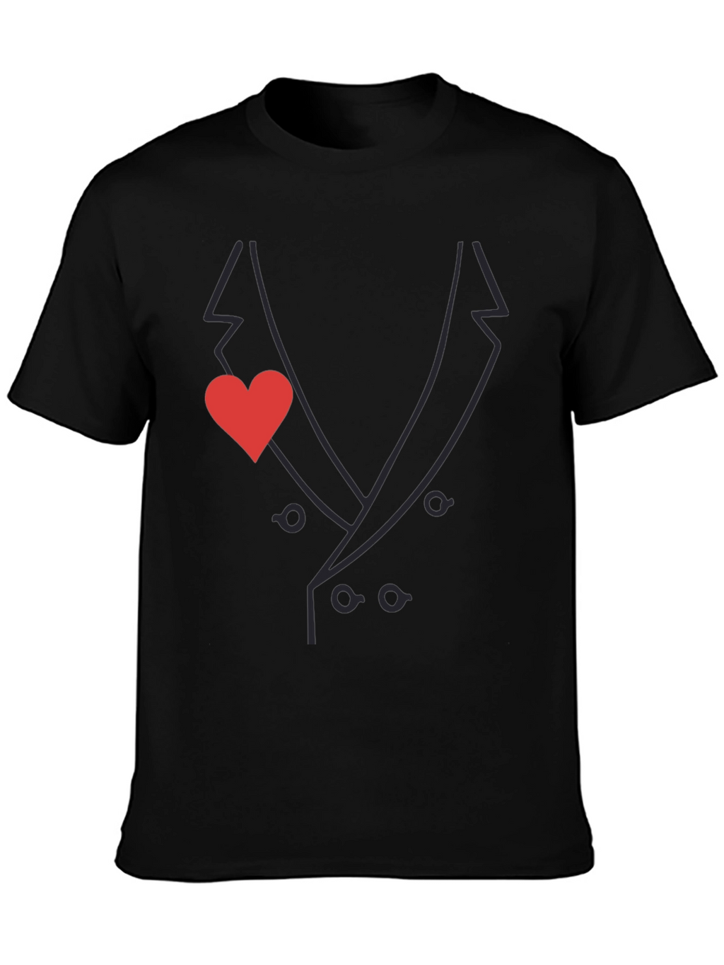 Suit & Heart T-Shirt - Stylish & Unique