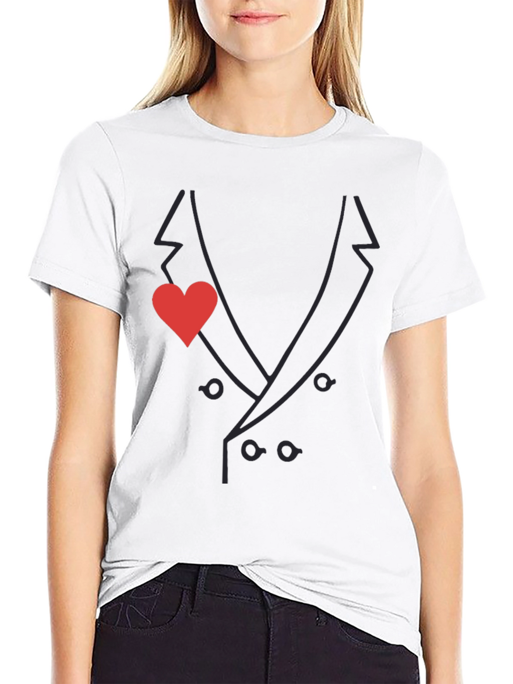 Suit & Heart T-Shirt - Stylish & Unique