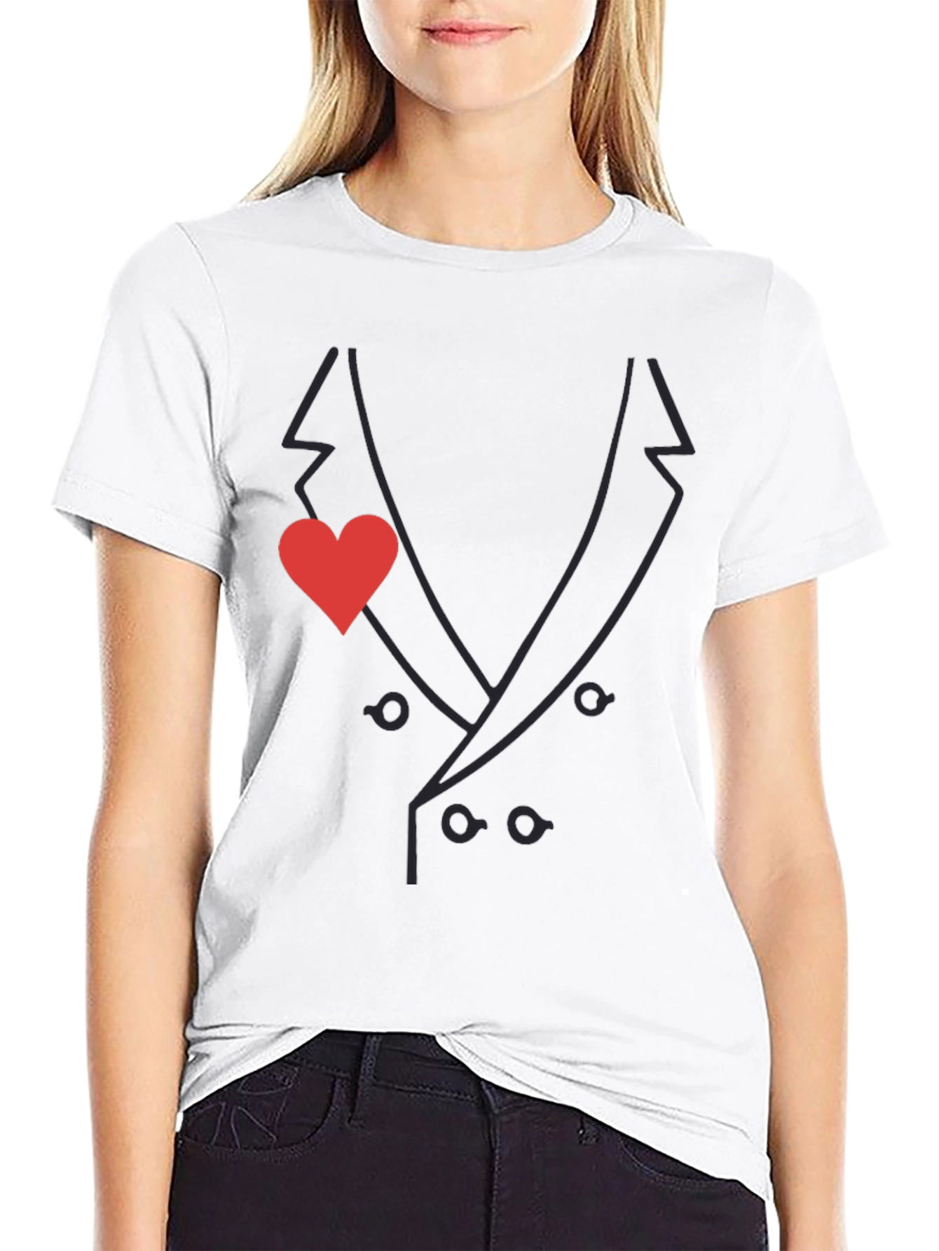 Suit & Heart T-Shirt - Stylish & Unique