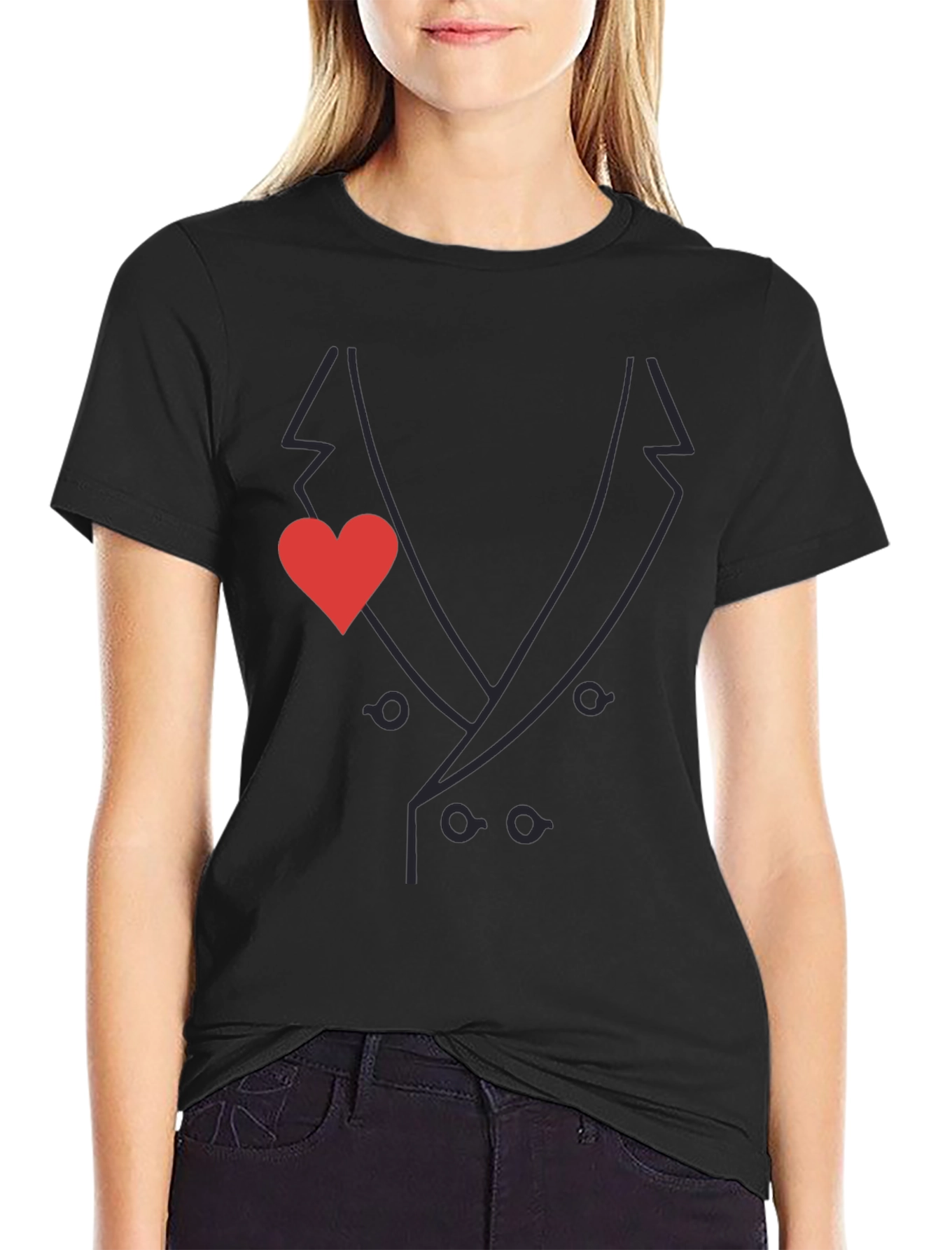 Suit & Heart T-Shirt - Stylish & Unique