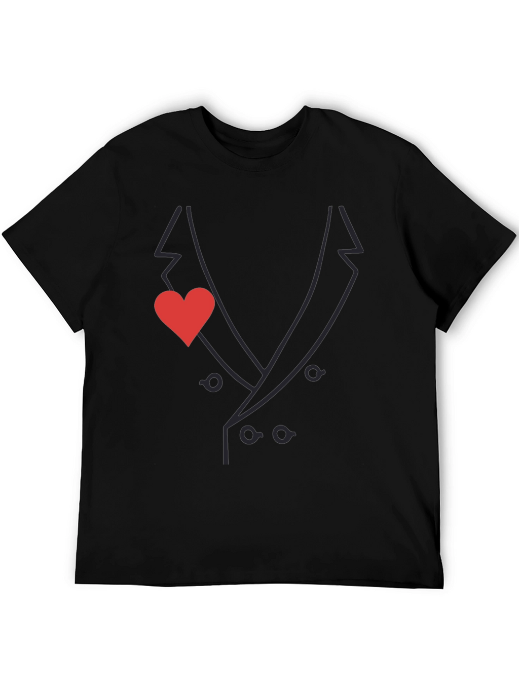 Suit & Heart T-Shirt - Stylish & Unique