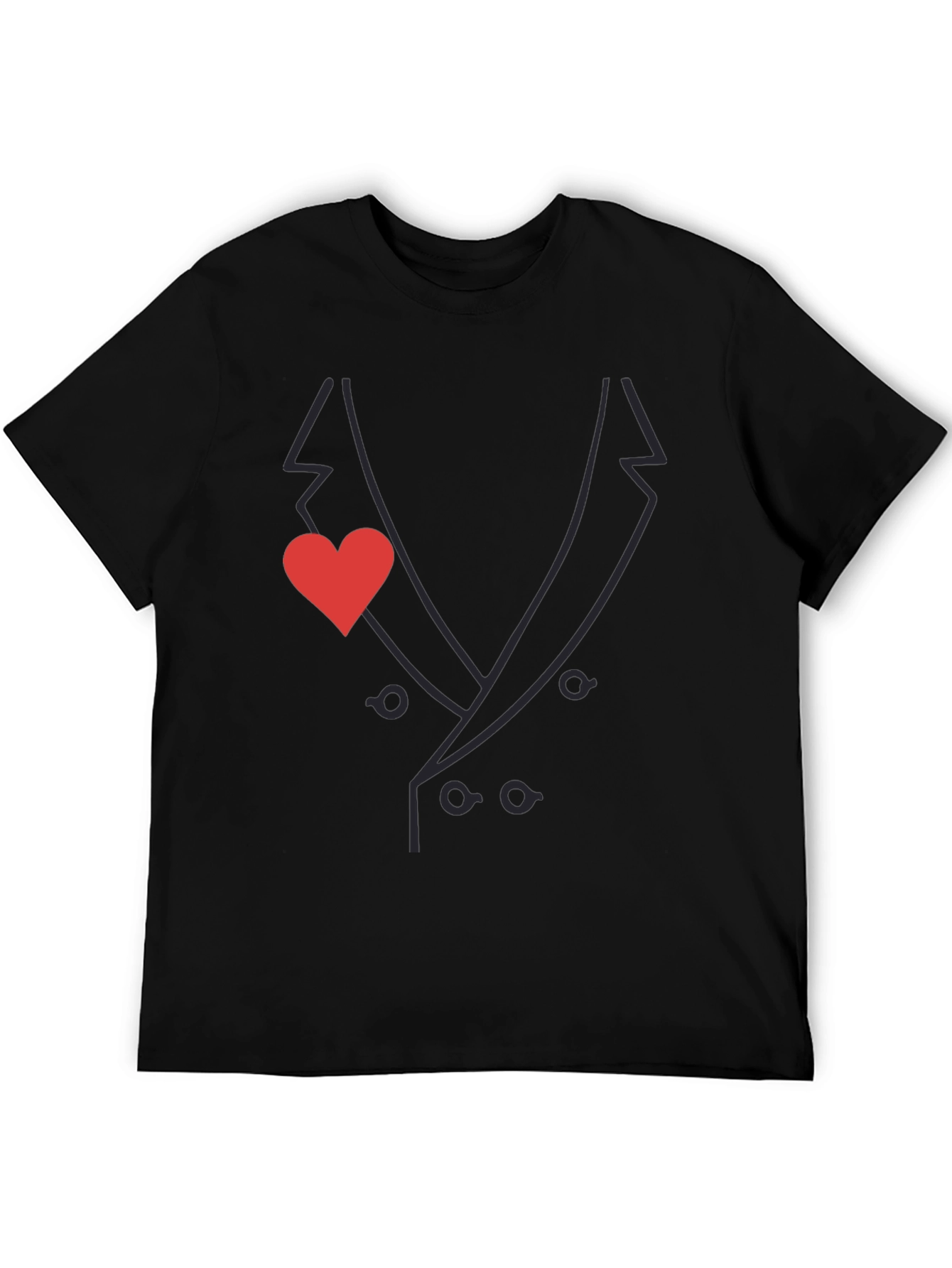 Suit & Heart T-Shirt - Stylish & Unique