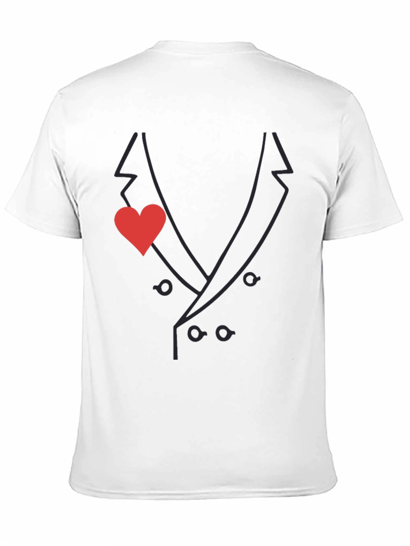 Suit & Heart T-Shirt - Stylish & Unique