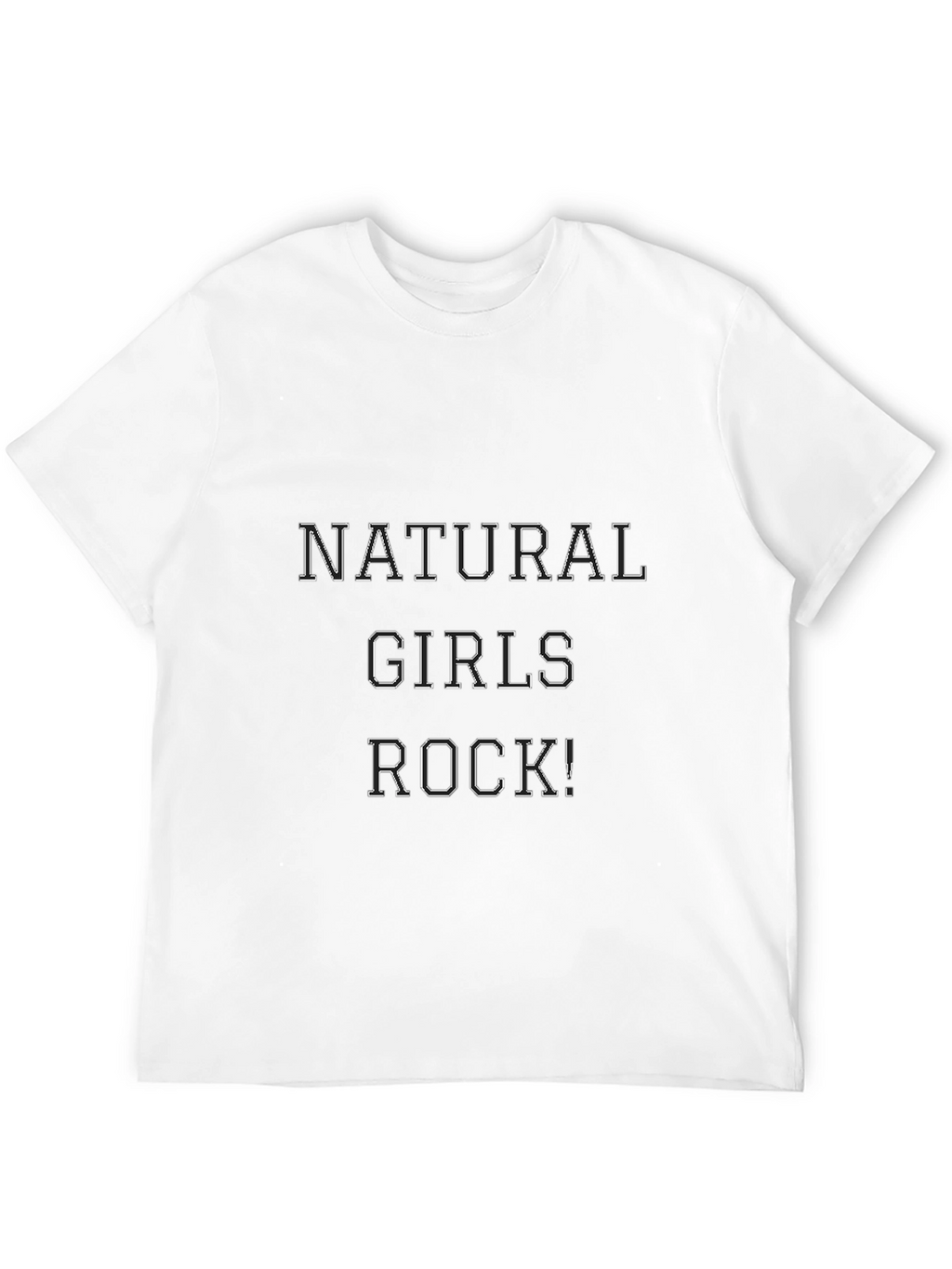 Natural Girls Rock! Black Cotton T-Shirt
