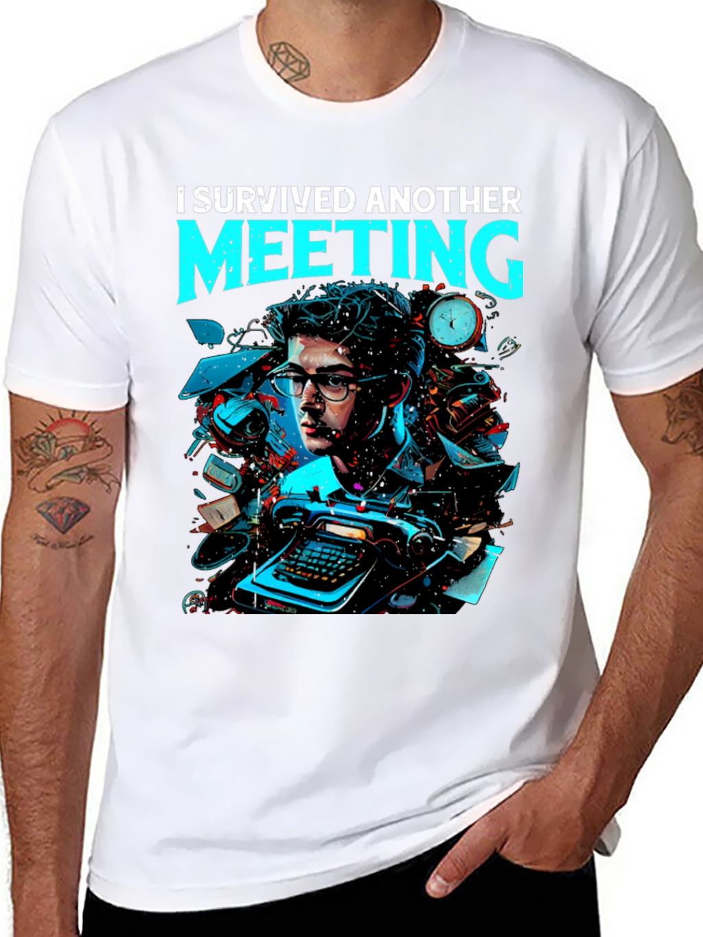 I Survived Another Meeting Graphic Tee
