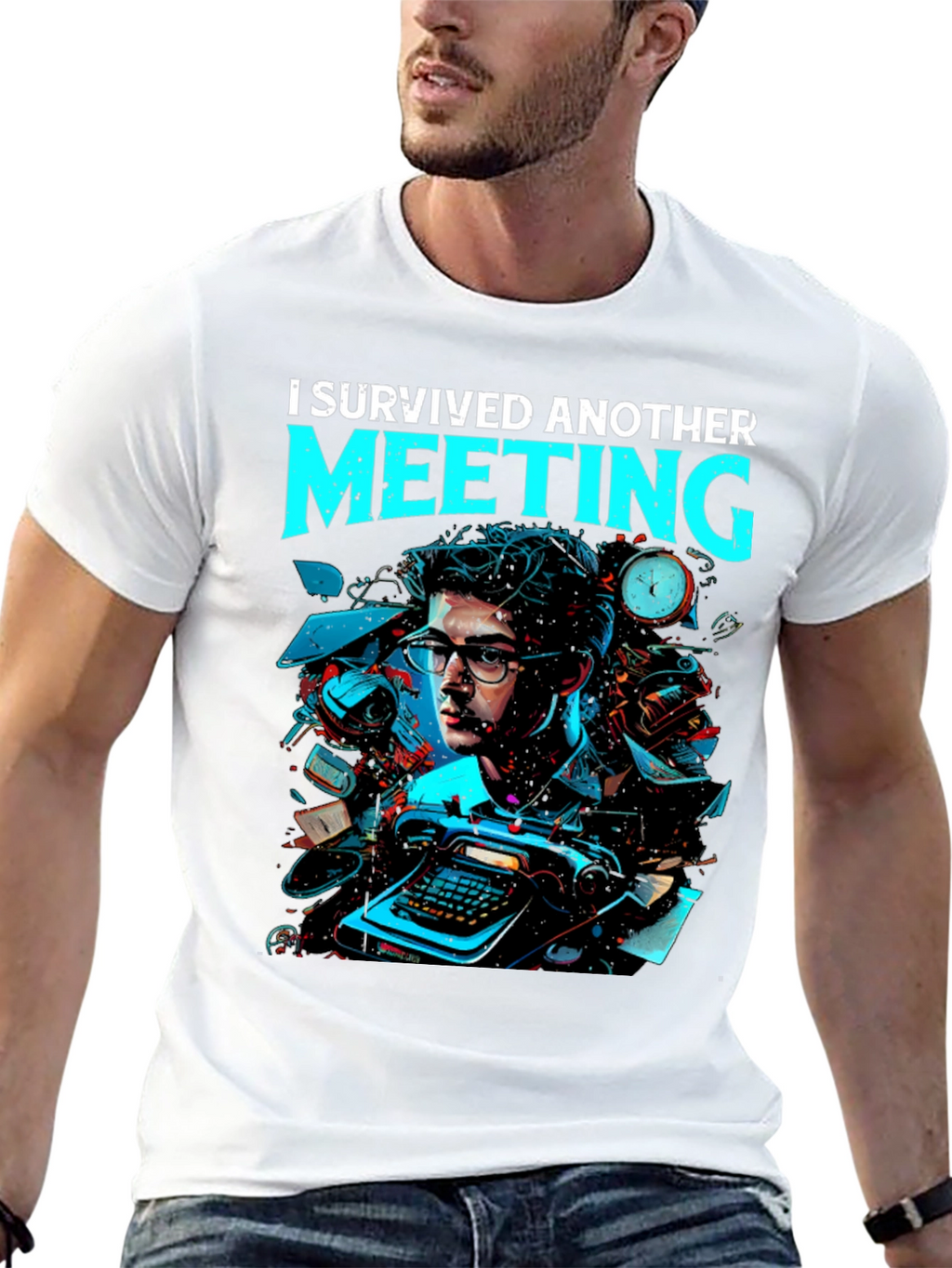 I Survived Another Meeting Graphic Tee