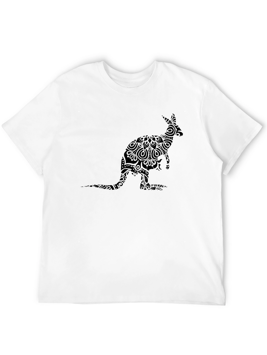 Black Kangaroo Mandala T-Shirt