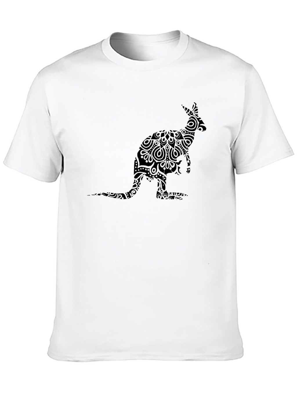 Black Kangaroo Mandala T-Shirt