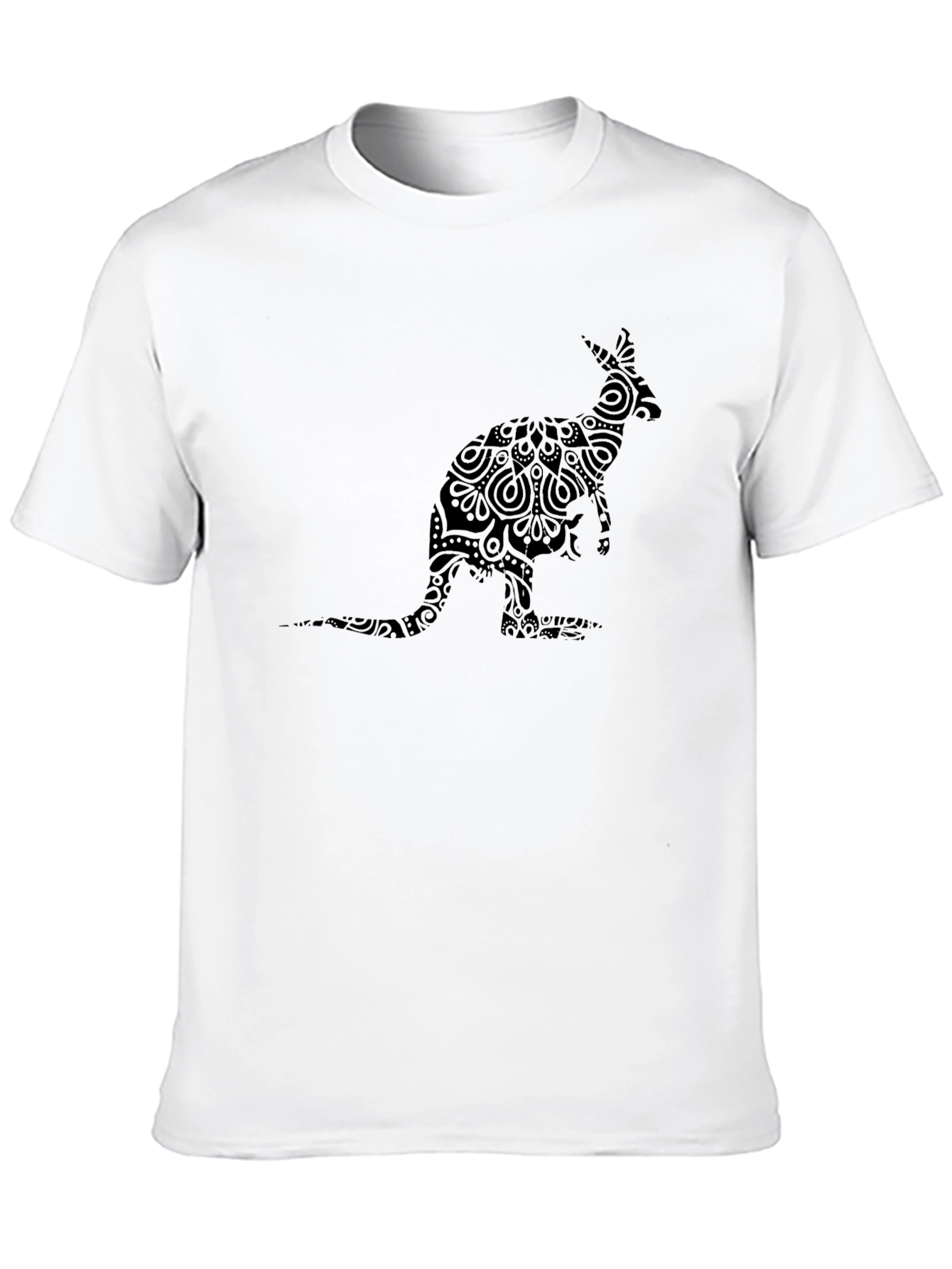 Black Kangaroo Mandala T-Shirt