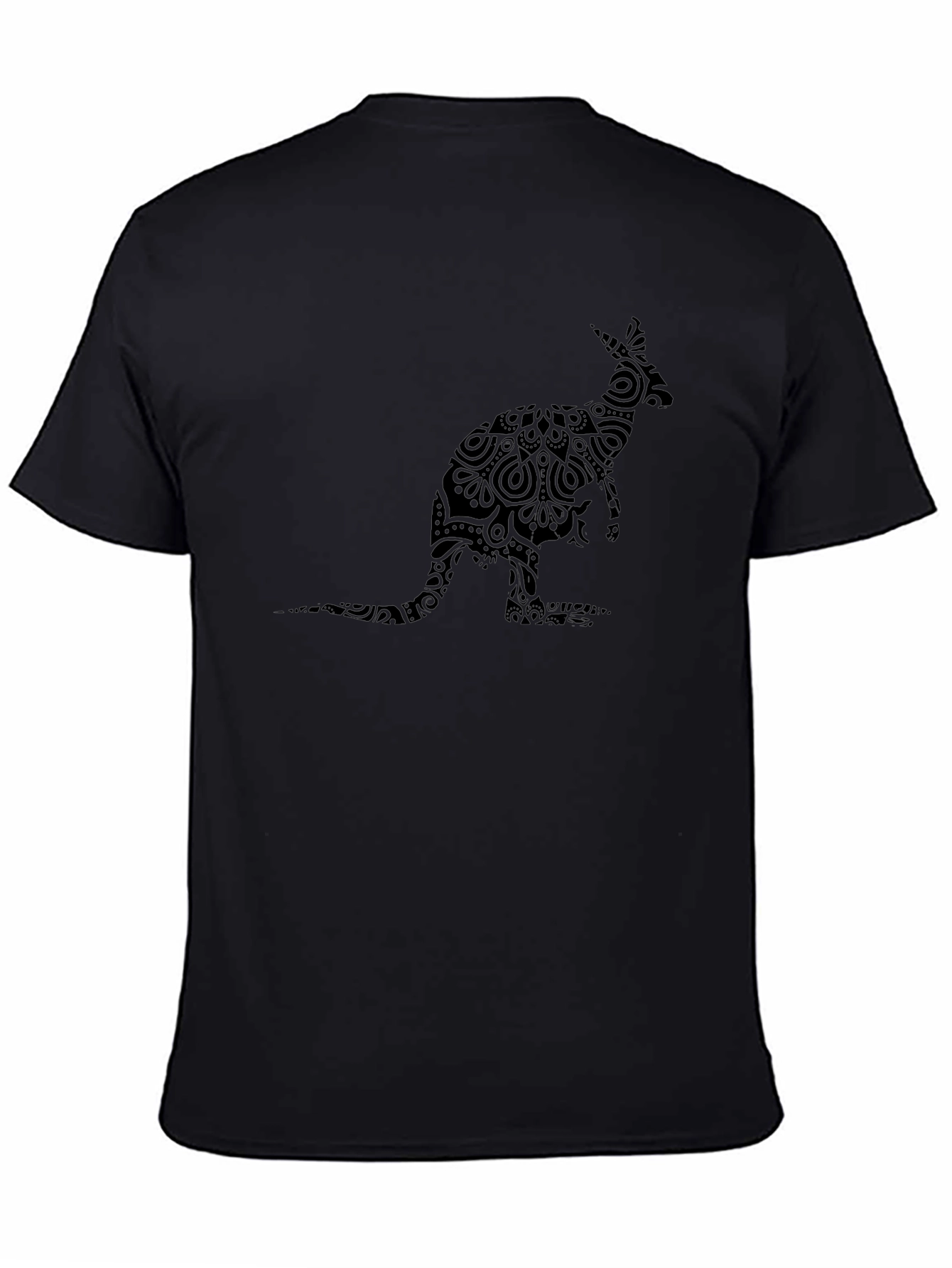 Black Kangaroo Mandala T-Shirt